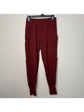 Tiger Friday Dancewear Red Ribbed Jogger Dance Pants Women’s Size Small EUC